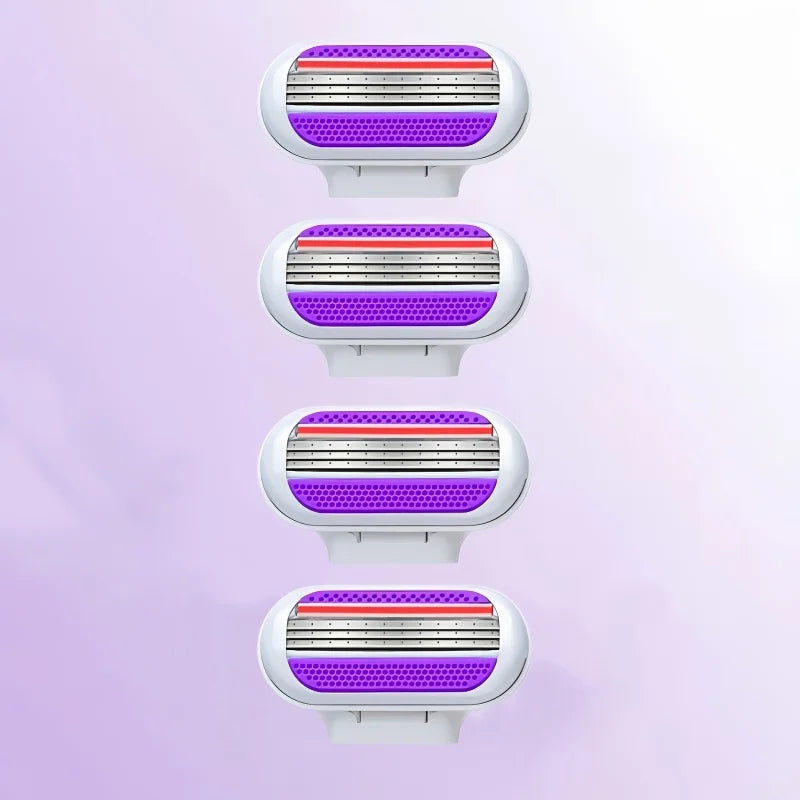 Women's Reusable Razor – 1 Handle & 3 Triple-Blade Cartridges