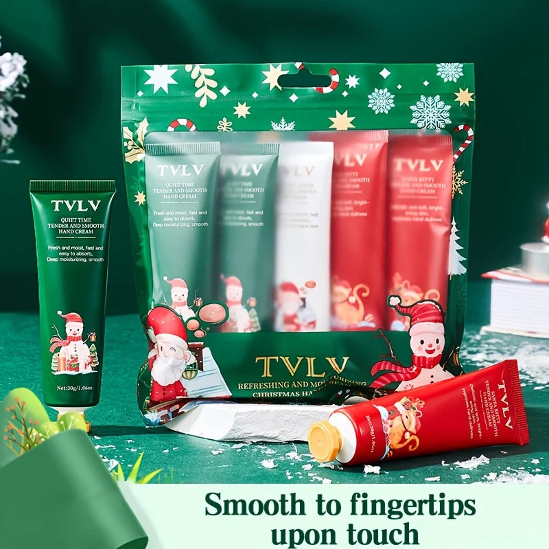 5-Piece Christmas Hand Cream Gift Set | Moisturizing Squalane