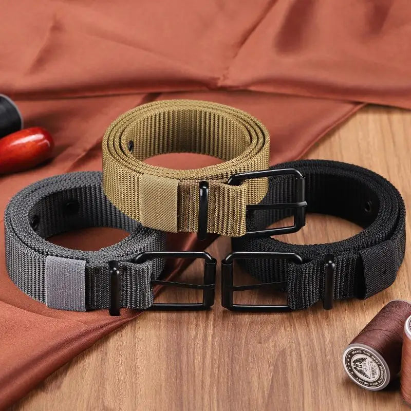 Unisex Canvas Eyelet Belt – Pin Buckle Jeans & Sports Belt