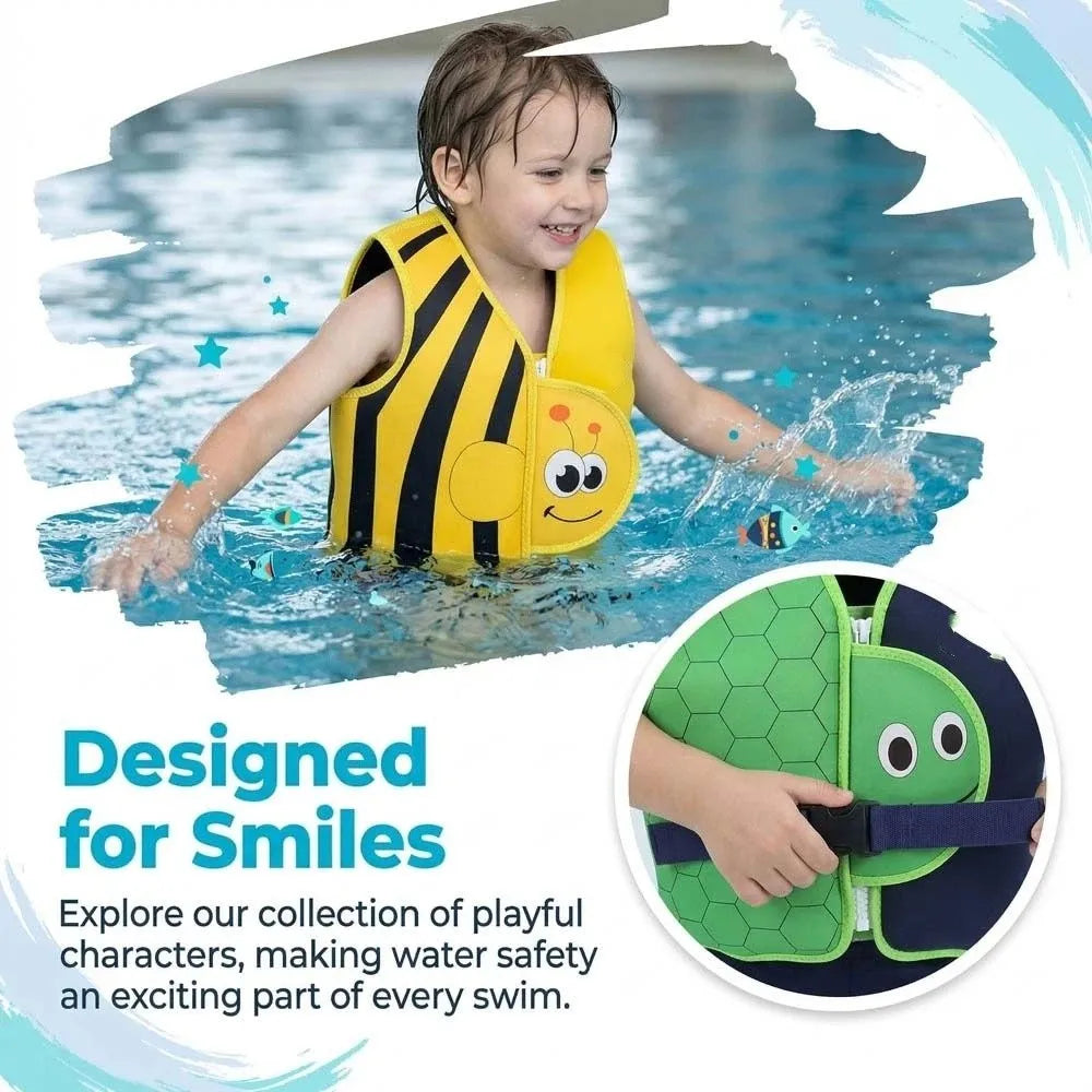 Kids Buoyancy Swim Vest – Adjustable Anti-Rollover Float Jacket