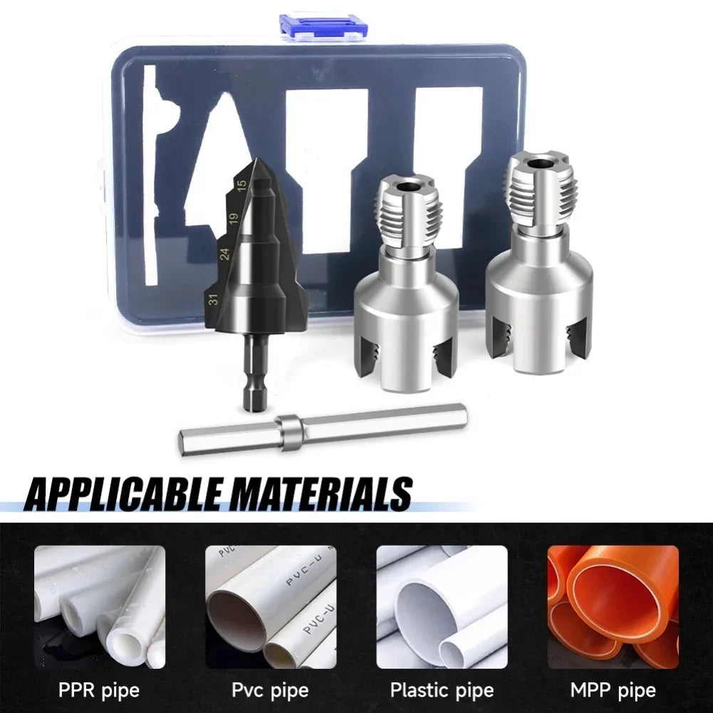 PPR/PVC Pipe Threader Kit – Triple-Flute Counterbore Drill