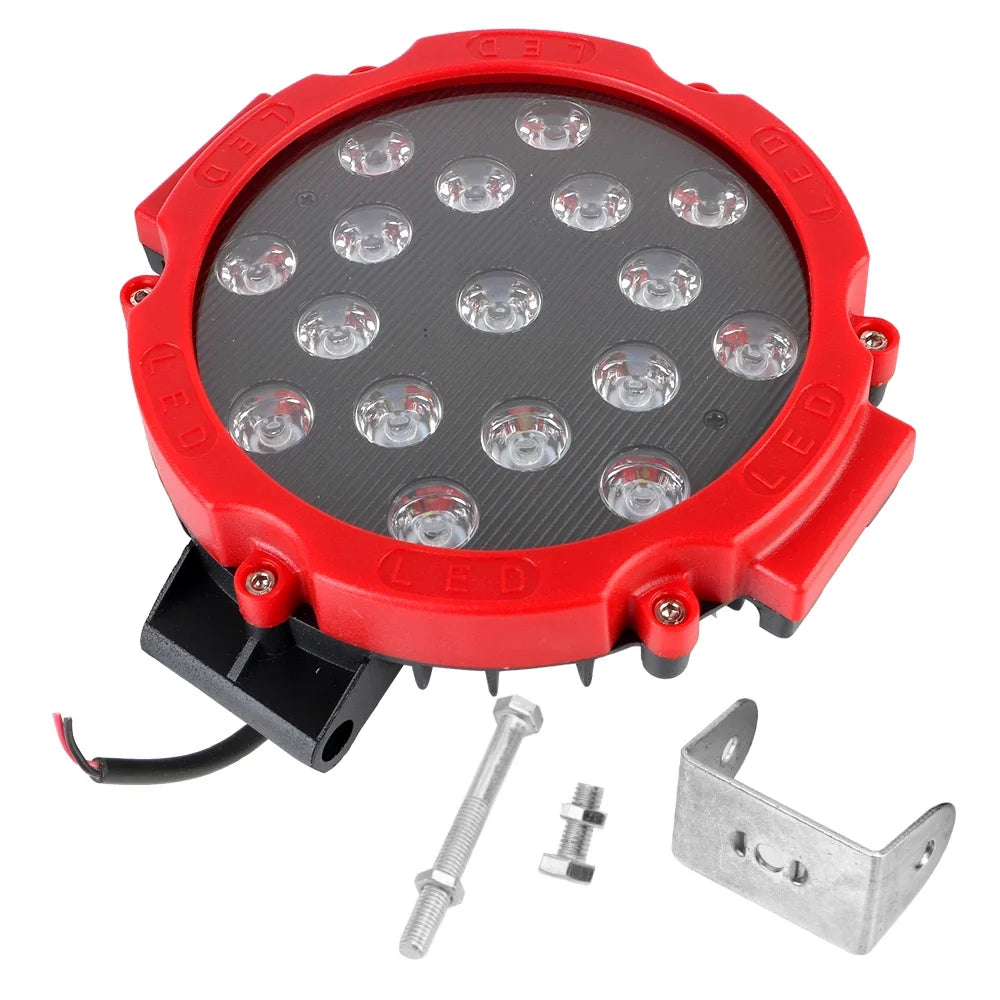 51W 7-Inch Round LED Spot Work Light – Truck & Off-Road