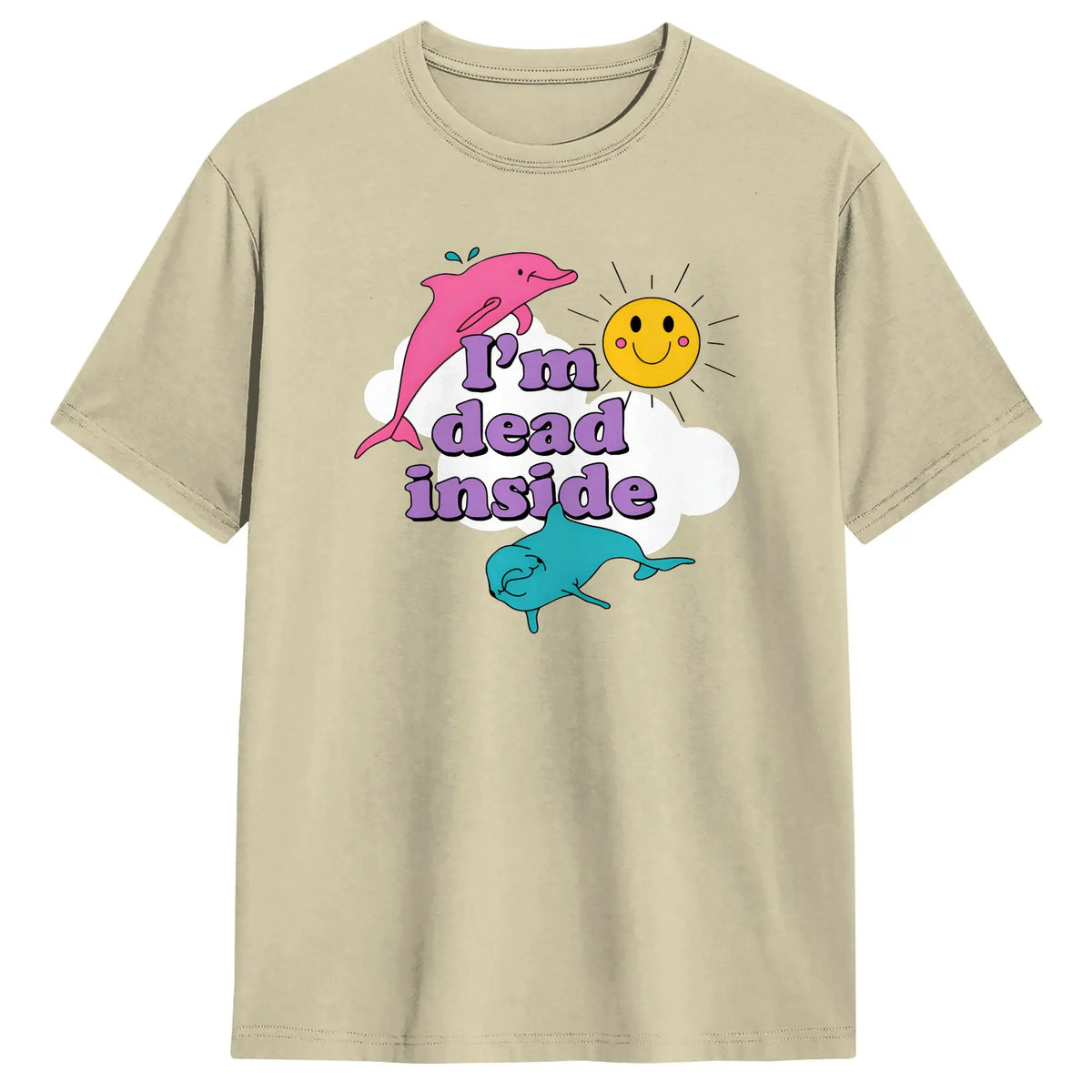 "I'm Dead Inside" Funny Oversized Cotton T-Shirt | Y2K Tee