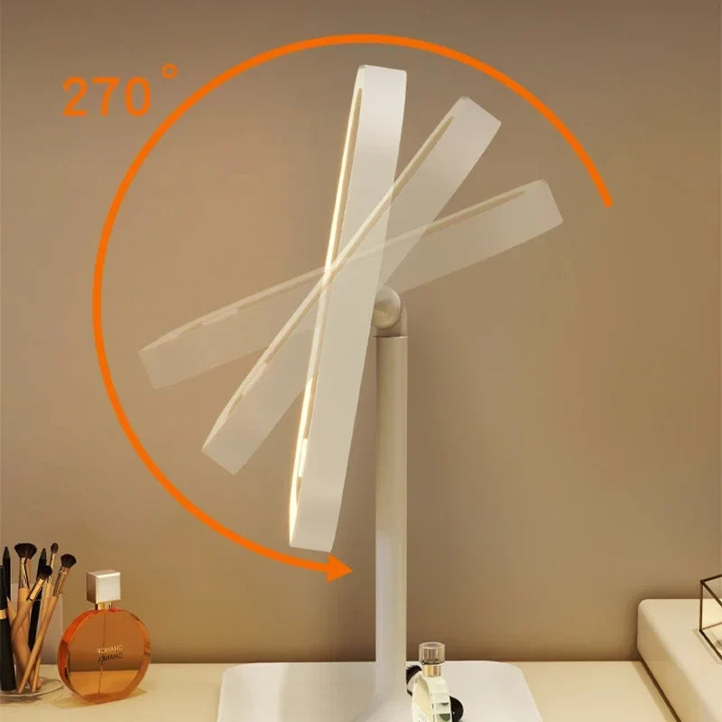 LED Desktop Vanity Mirror | 3-Color Dimmable Makeup Mirror