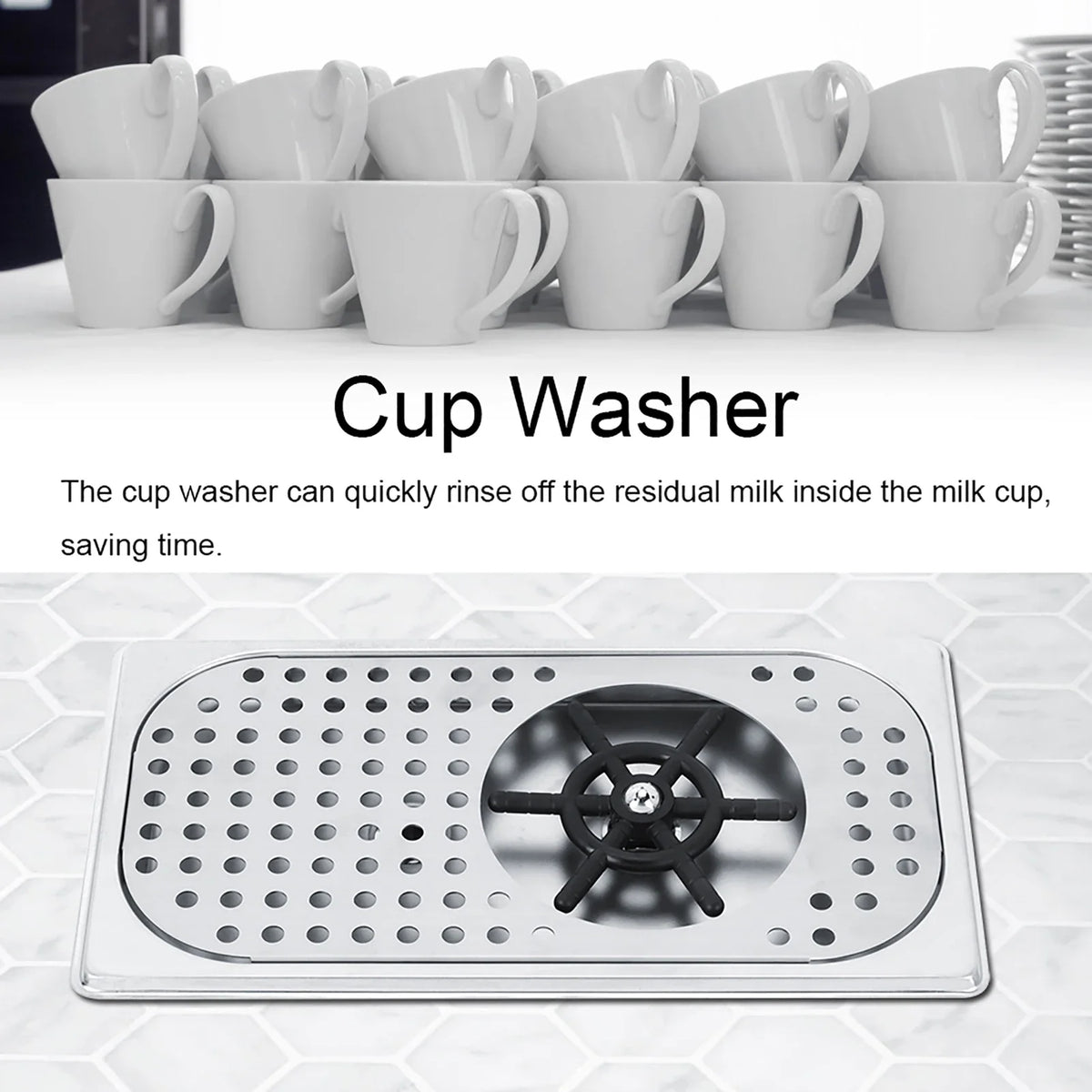 201 Stainless Steel Milk Tea Cup Washer Cleaner Glass Rinser G1