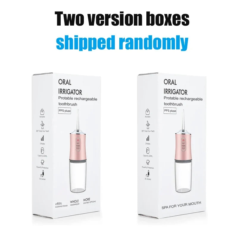 XMSJ Oral Irrigator Water Flosser – 3 Modes & 4 Nozzles