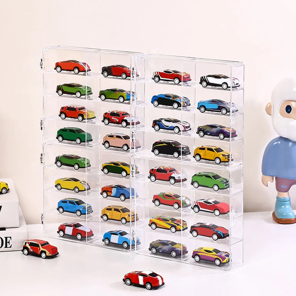 Acrylic Transparent Stackable 1 64 Car Model Storage Box Toy Cabinet