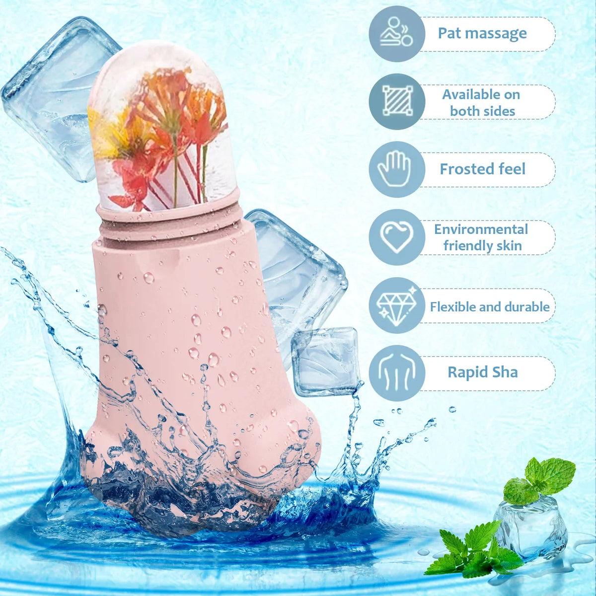Silicone Ice Cube Face Massager Tray – Cooling Skincare Tool
