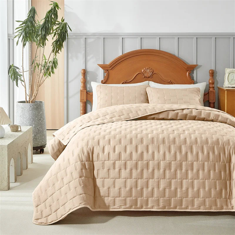 Quilt Bedding Sets Lightweight Soft Bedspread Coverlet Pillow Cases