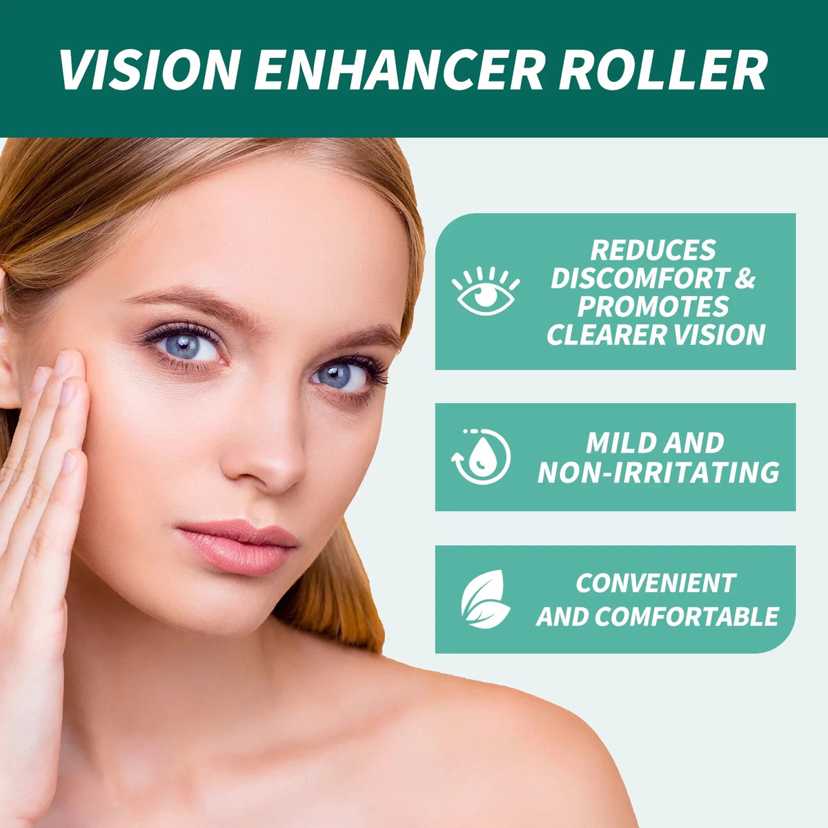 Eye Massage Roller – Acupressure Eye Care & Moisturizing Serum