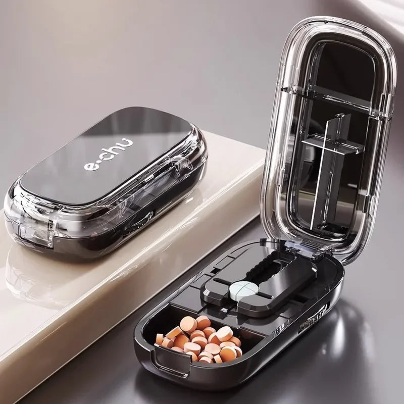 Multi-Functional Pill Cutter & Storage Box | 1/4, 1/3, 1/2 Split