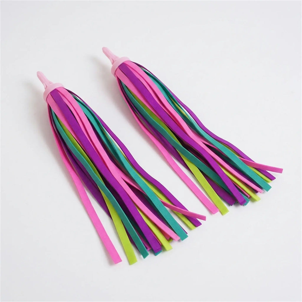 Kids Bike Handlebar Tassels – Colorful Scooter Decoration