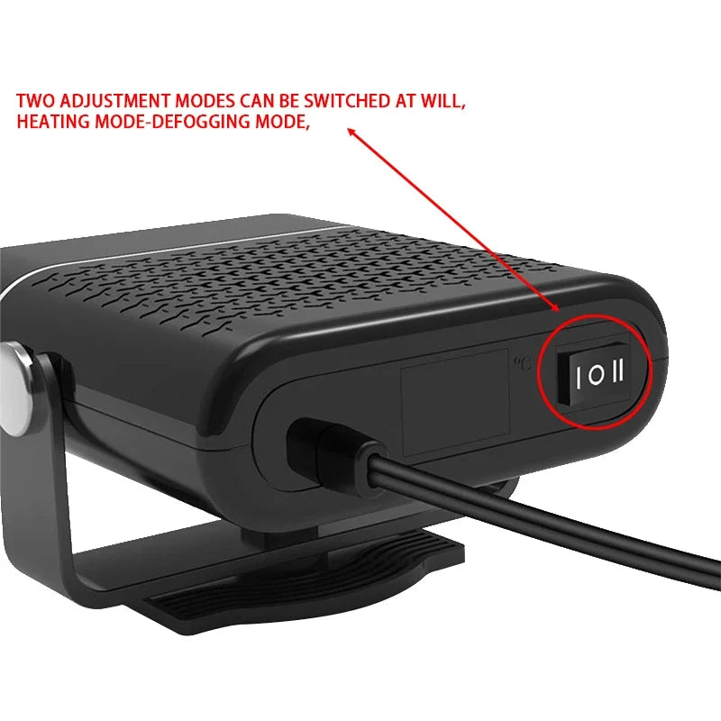 Portable 12V/24V Car Heater Fan – Windshield Defroster Demister