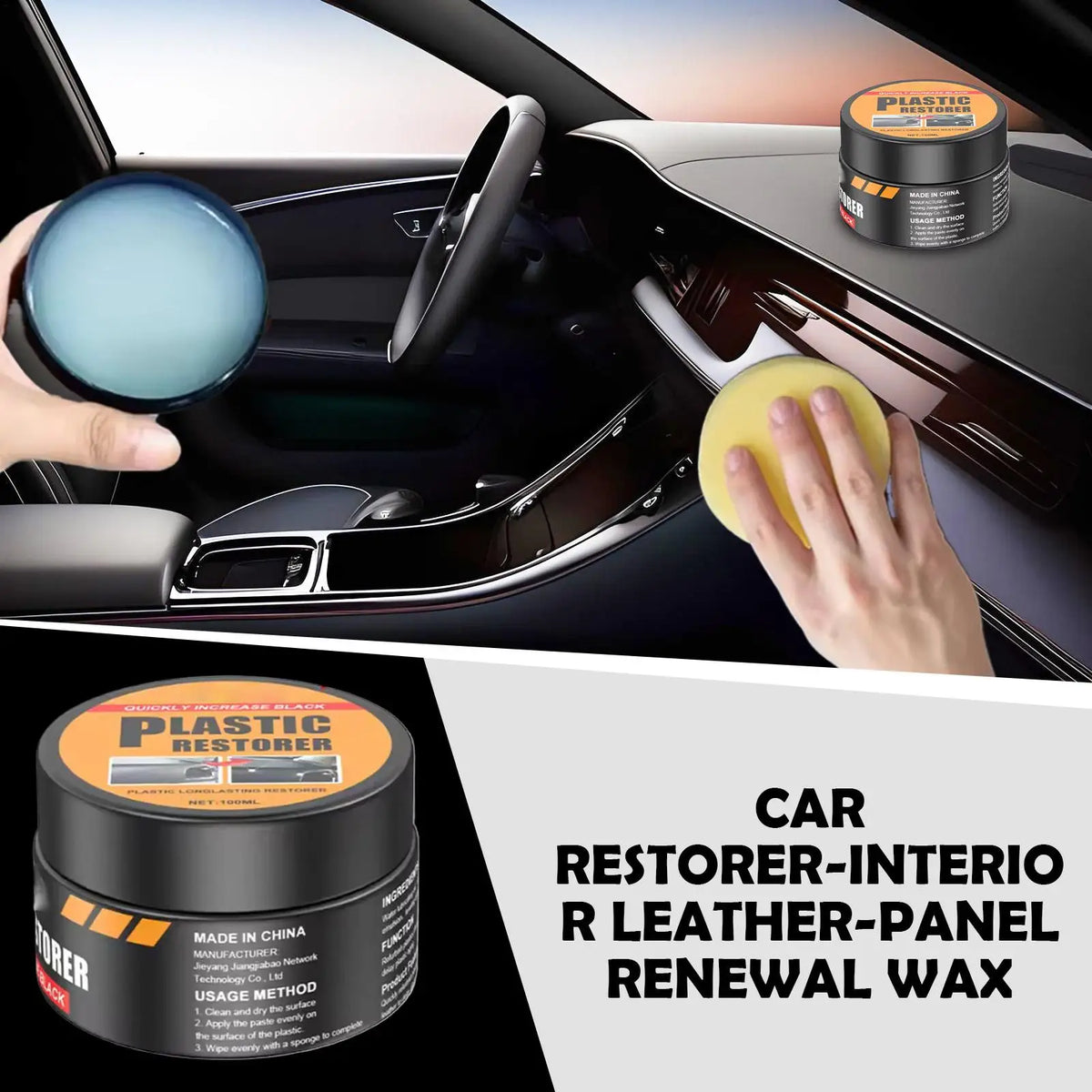 Leather Restorer Paste Renewal Wax Car Interior Care Cleaning Cream