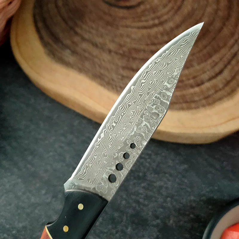 InLeung Damascus Steel Chef Knife – Sharp Wood Handle