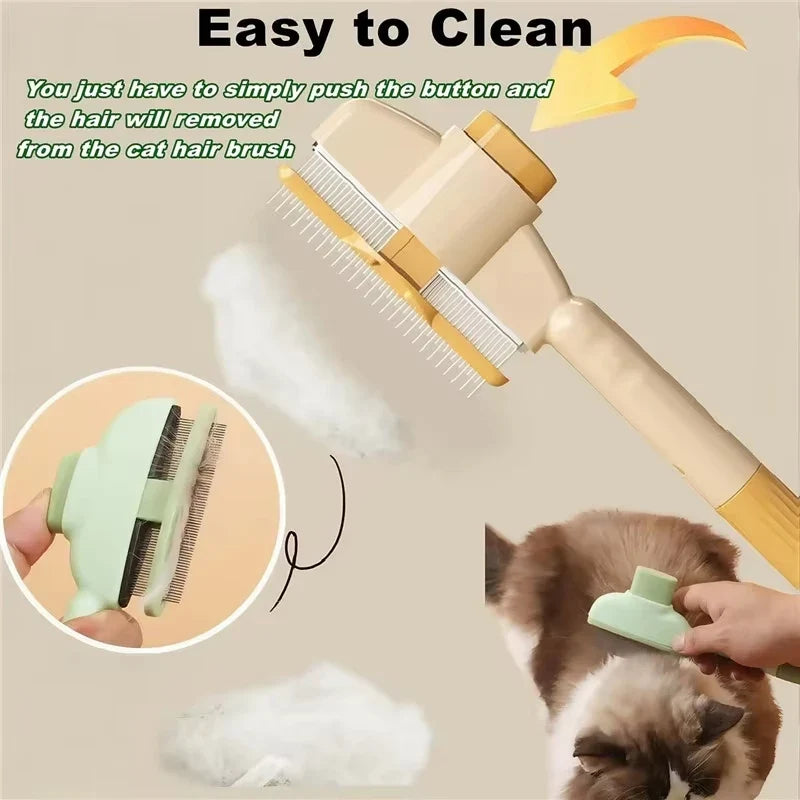 Self-Cleaning Pet Grooming Comb for Dogs & Cats | Flea Comb