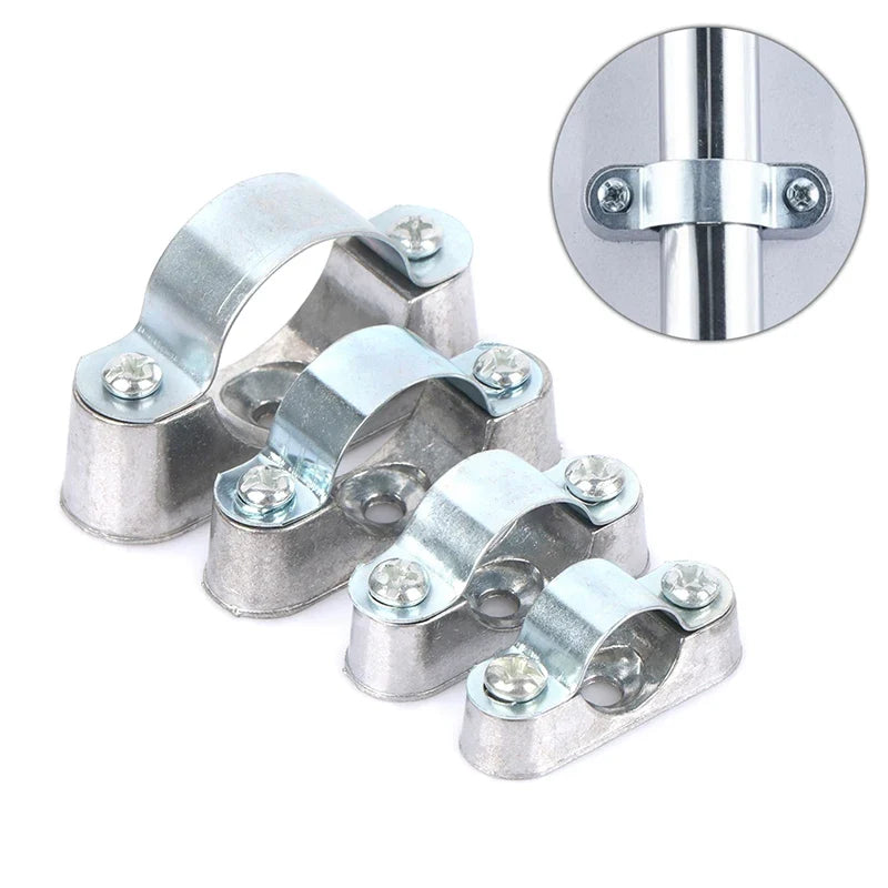 Aluminum Alloy Pipe Clamp Screw Wall Yards Away Card Line Clip 16 20