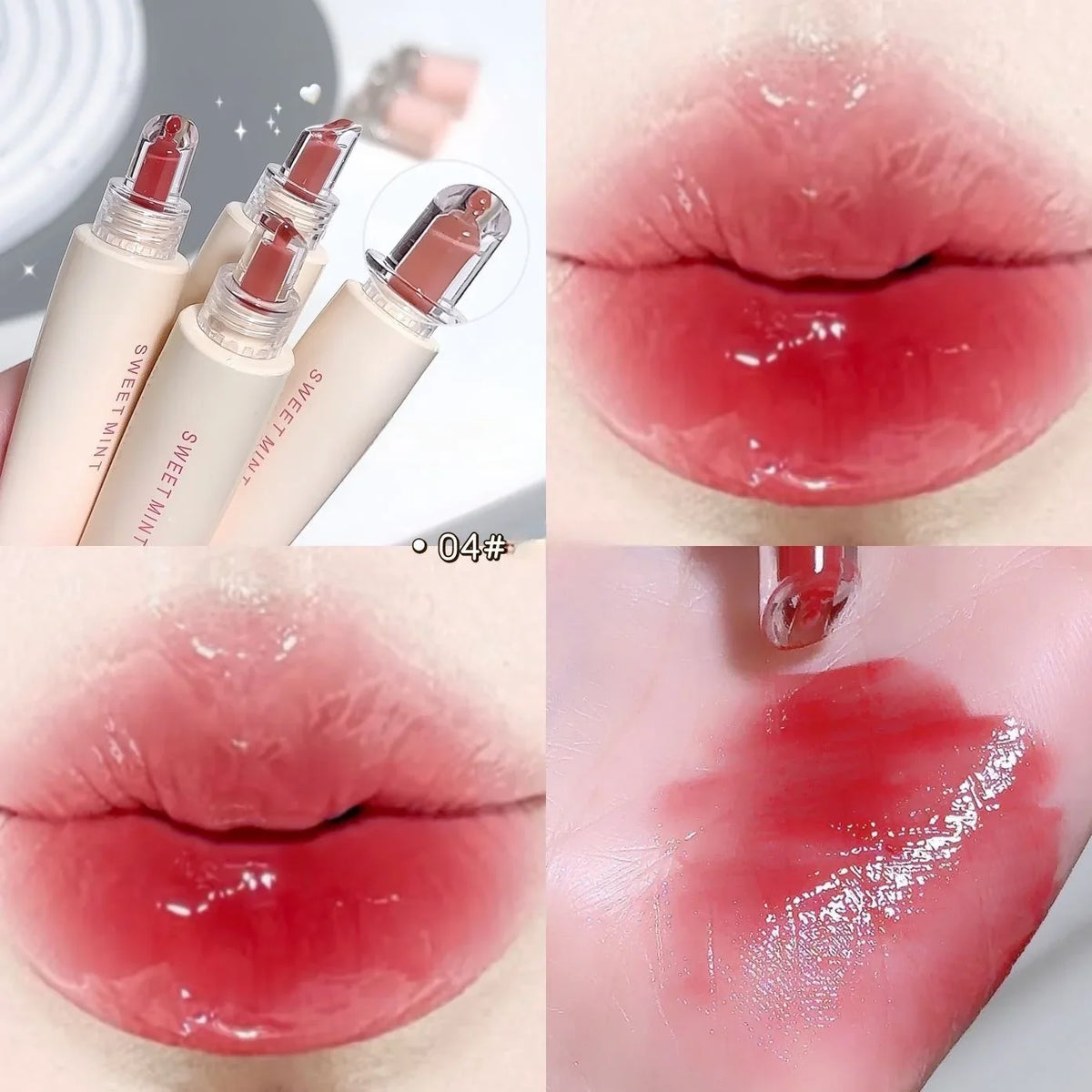 04 SWEETMINT Gifts Women Lip Oil Sets Moisturizing Hydrating