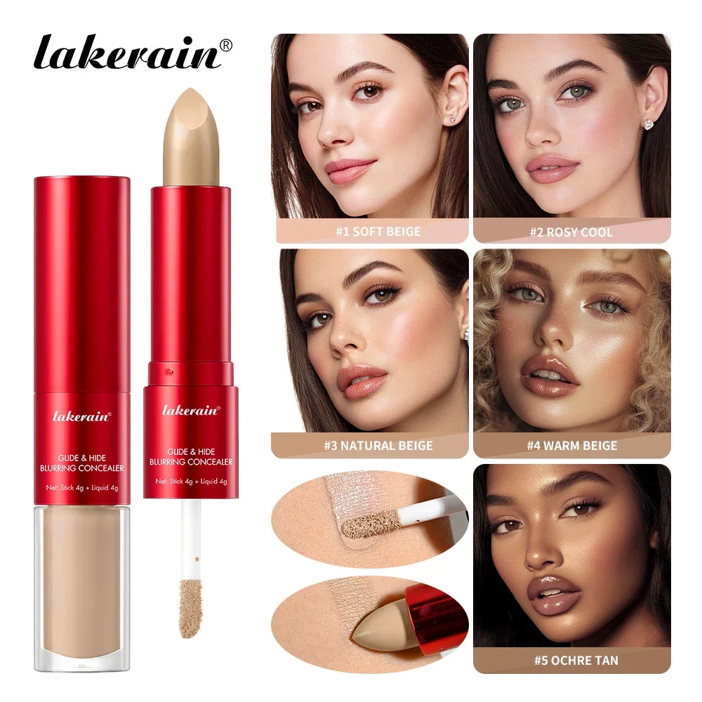 2-in-1 Blurring Concealer & Foundation – Full Coverage, Waterproof