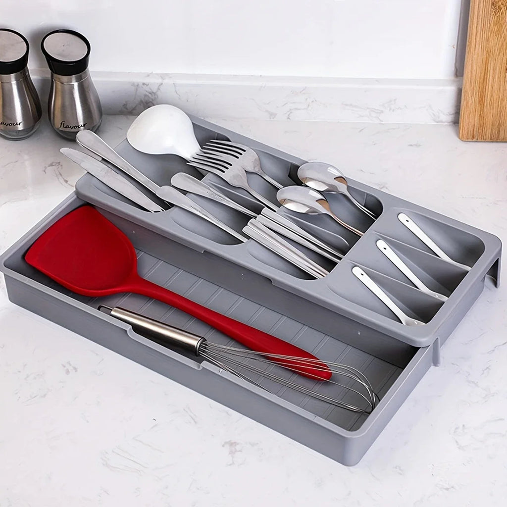 Kitchen Retractable Knife Fork Spoon Separation Sorting Tableware