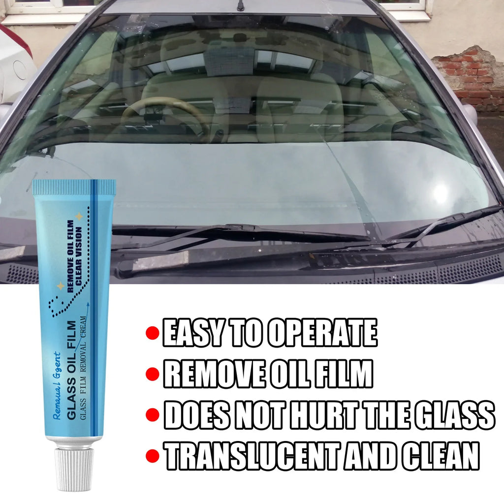 Car Glass Oil Film Remover – Streak-Free Cleaner Kit 30g