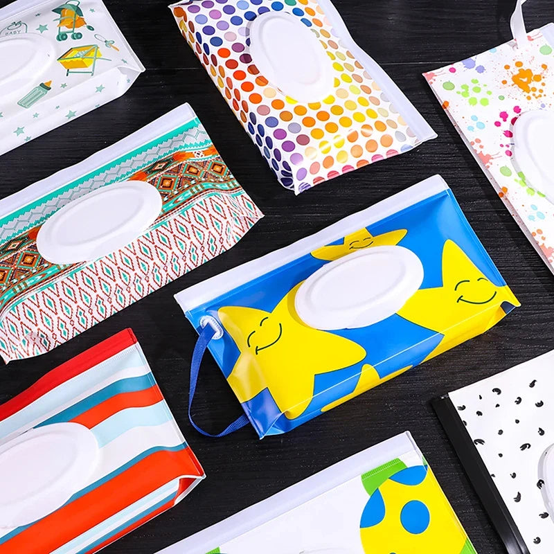 Portable Baby Wet Wipe Pouch | Reusable Refillable Holder