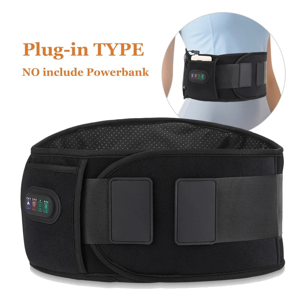 Hailicare Heated Back Massager Belt | Vibration Lumbar Support