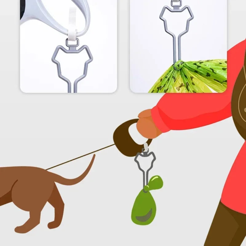 Hands-Free Dog Poop Bag Holder Clip | Leash Accessory