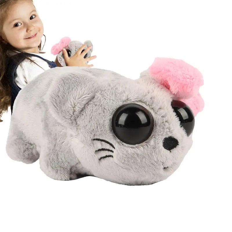 Sad Hamster Plush Toy Doll Built-in Violin Sound Soft Cuddly Cute
