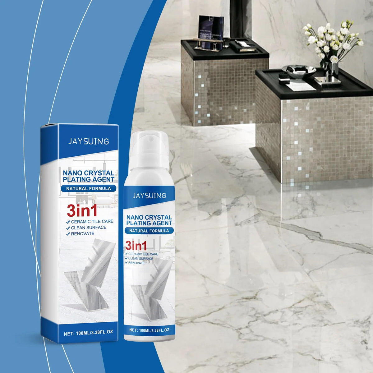 Nano Crystal Plating Spray – Stone & Ceramic Tile Repair Polish