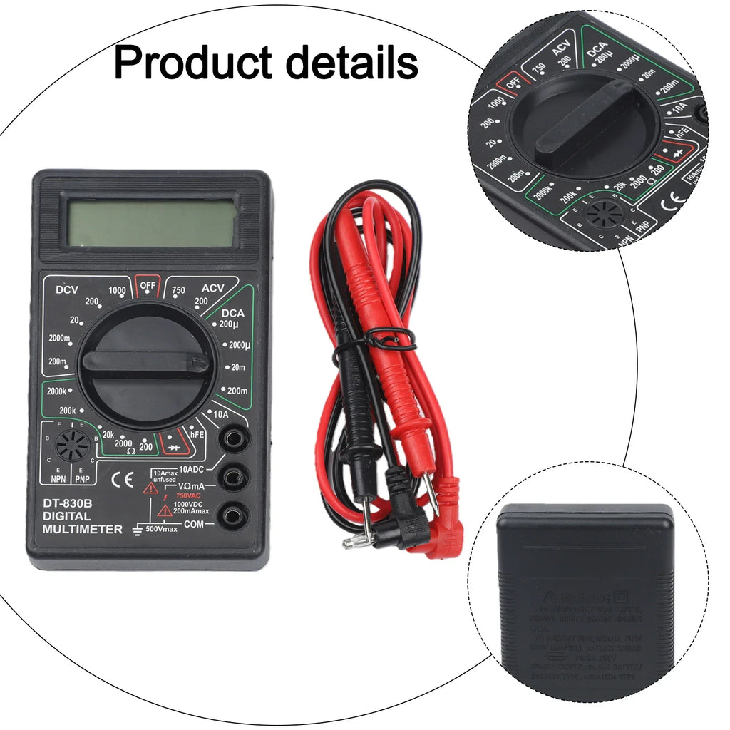 DT830B Digital Multimeter – Voltmeter, Ammeter & Tester