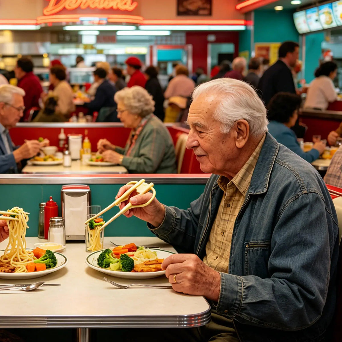 Anti-Shake Adaptive Chopsticks | Ergonomic Feeding Aid for Adults