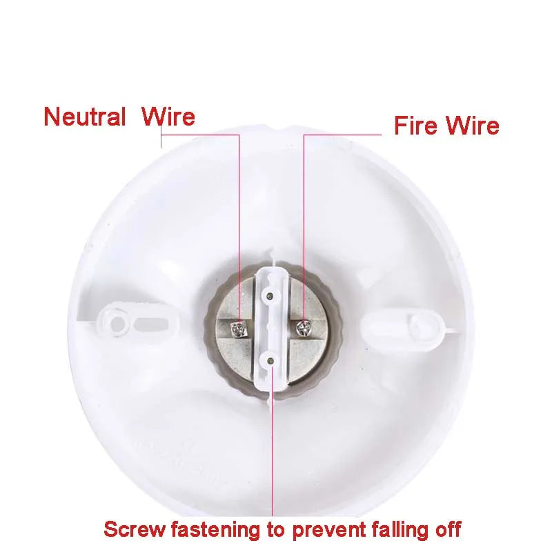 E27 Screw Surface Mounted LED Bulb Base Bakelite Liner Paperback Lamp