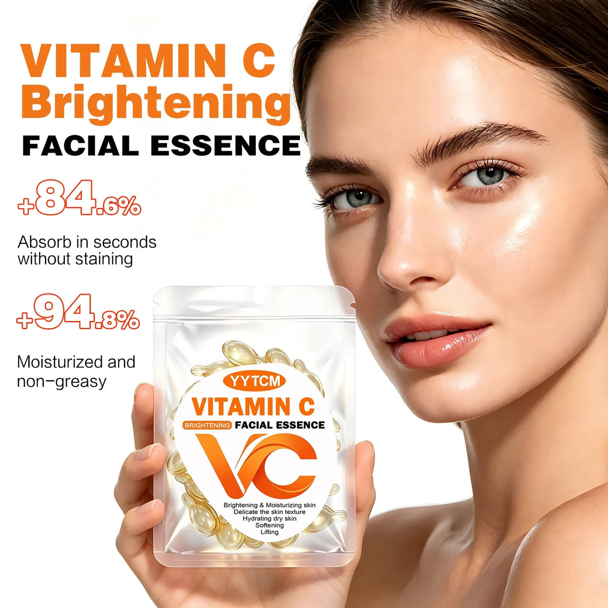 Vitamin C Face Serum Capsules – Brightening, Firming & Hydrating