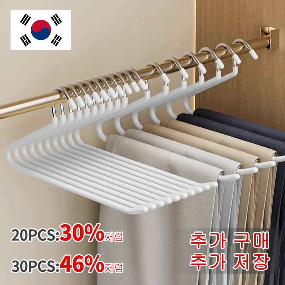 30-Pack Goose-Shaped Anti-Slip Pants Hangers & Wardrobe Clips
