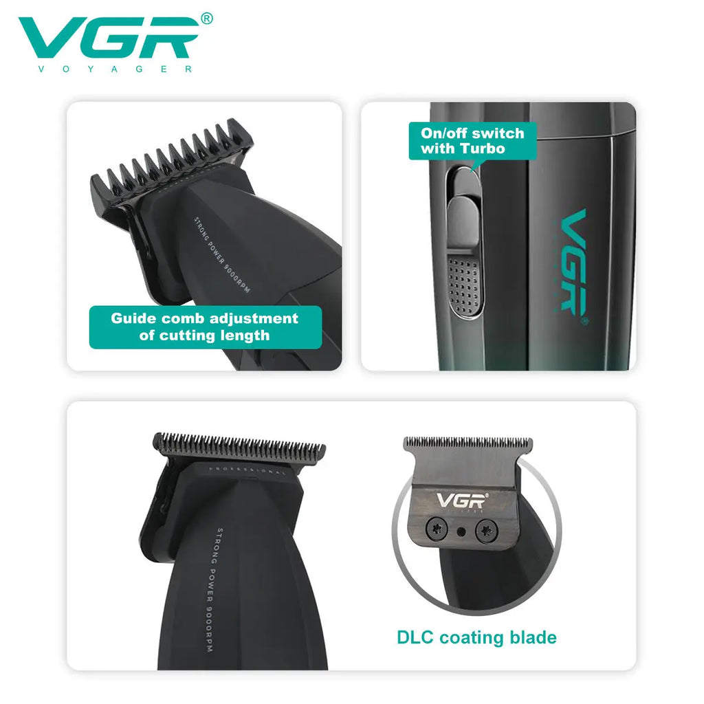 VGR Professional Hair Clipper Set V-003 V-906 | 9000 RPM