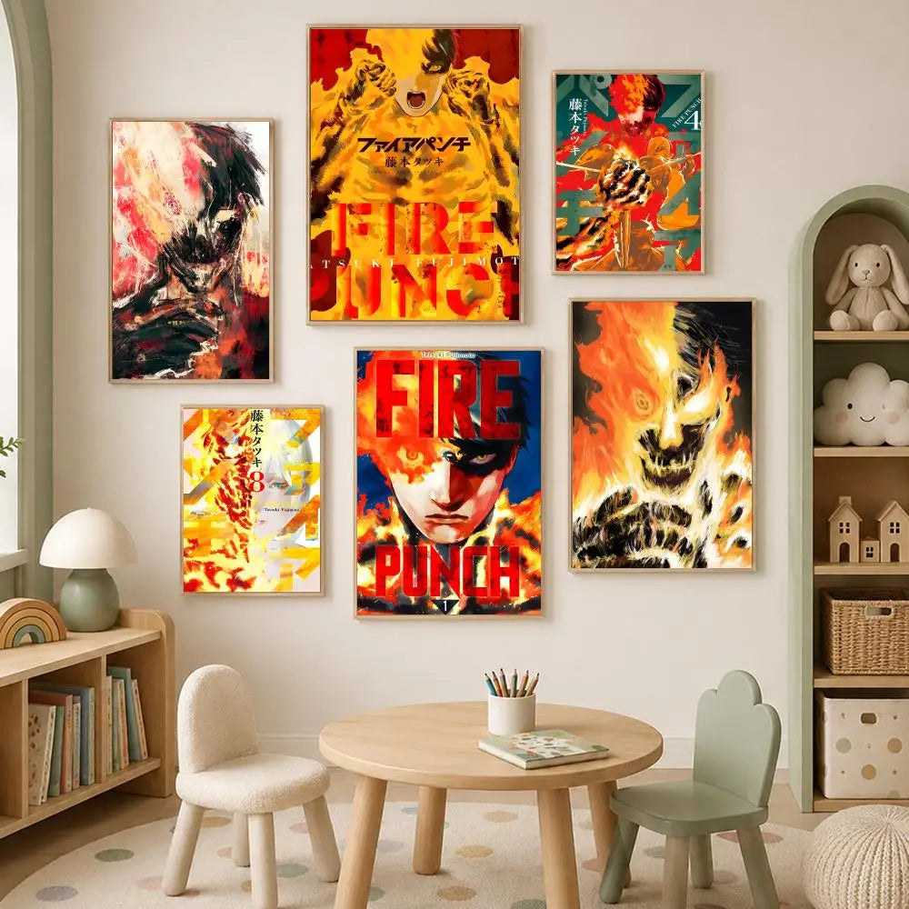 Fire Punch Anime Self-Stick PVC Wall Poster – HD Waterproof Art