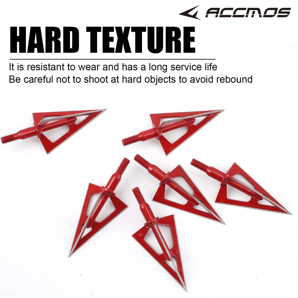 Archery Hunting Arrowheads 100 Grain 3-Blades Broadheads Box Arrow