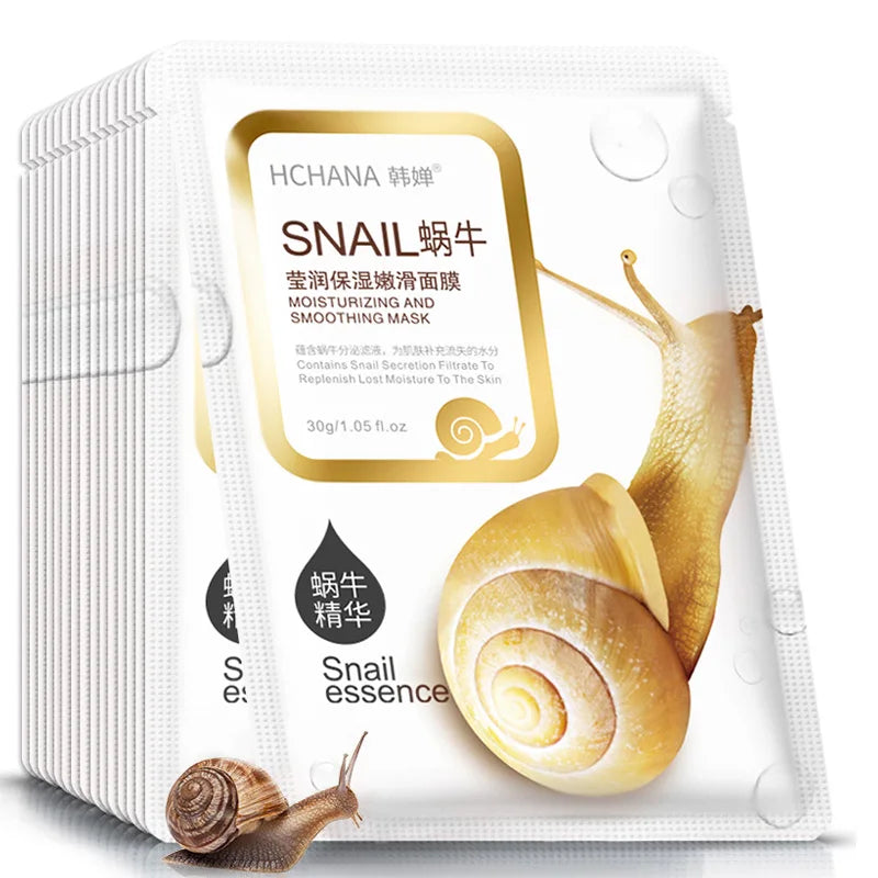 BIOAOUA Snail Essence Sheet Masks – Anti-Aging & Whitening