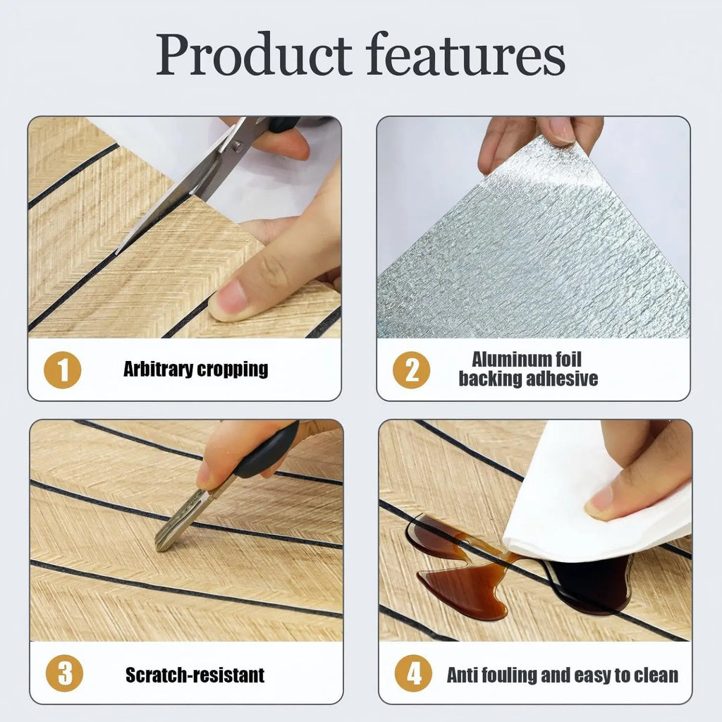 Brown Grid Peel & Stick Wallpaper | Waterproof Faux Plaid PVC