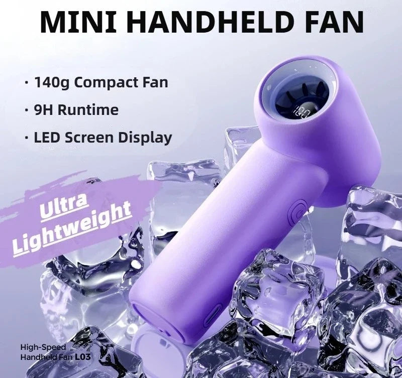 URGGU Portable Turbo Fan – 5 Speeds, 10Hr Battery, Handheld