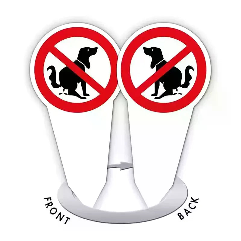 No Dog Poop Yard Sign – Waterproof Garden Stake Warning Sign