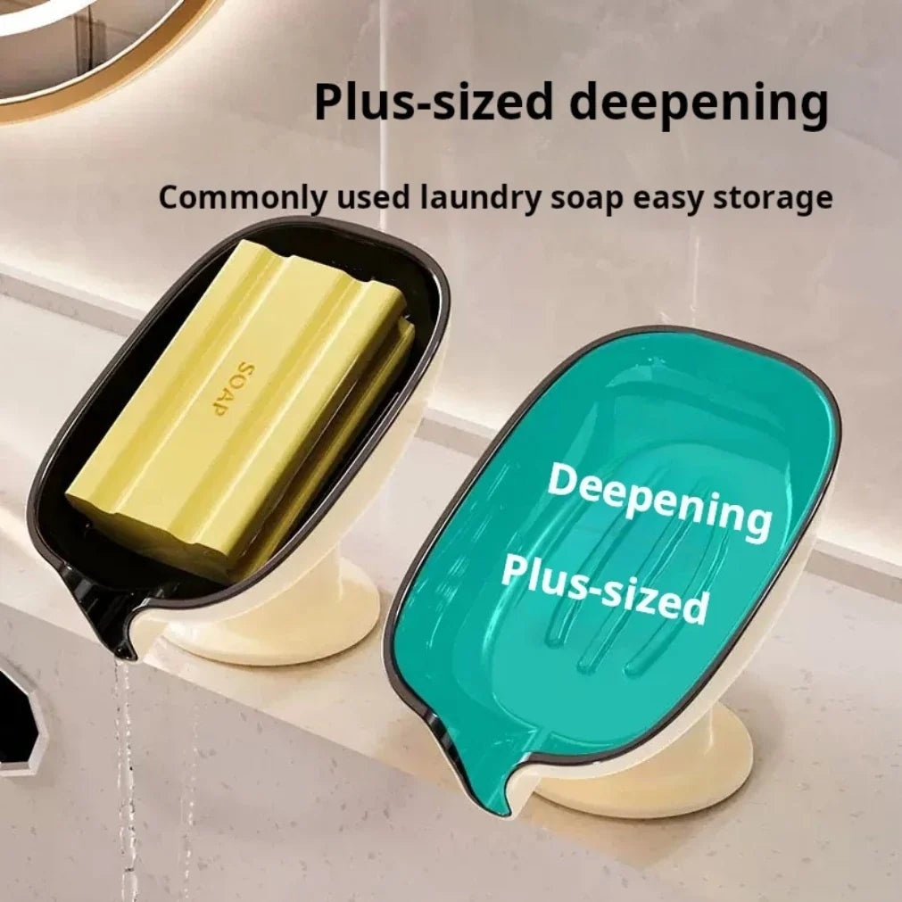 Suction Cup Soap Dish Drain Water Bathroom Holder Kithcen Sponge