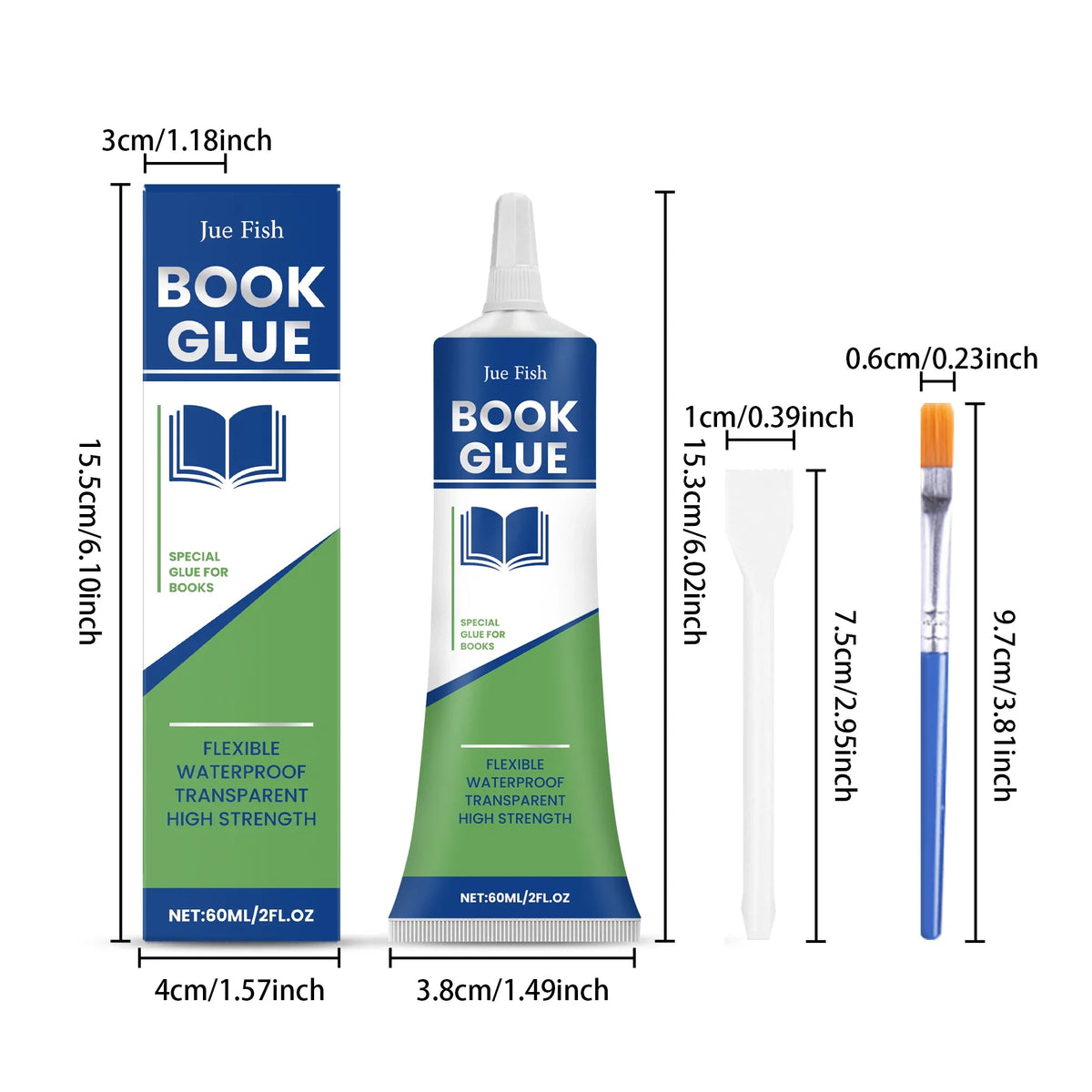 60ml Book Repair Glue | Quick Dry, Waterproof, Strong Adhesion
