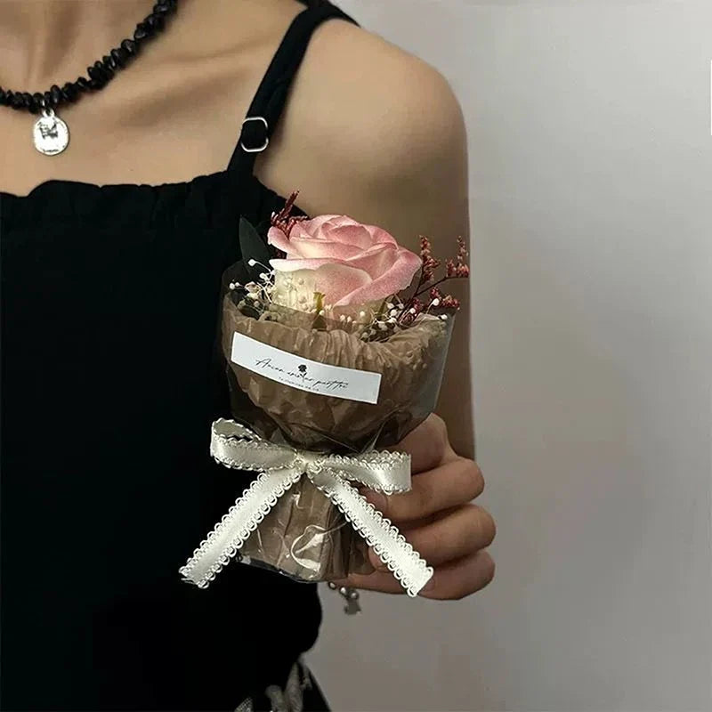 Mini Pocket Bouquet – Rose & Sunflower Soap Flower Gift Box