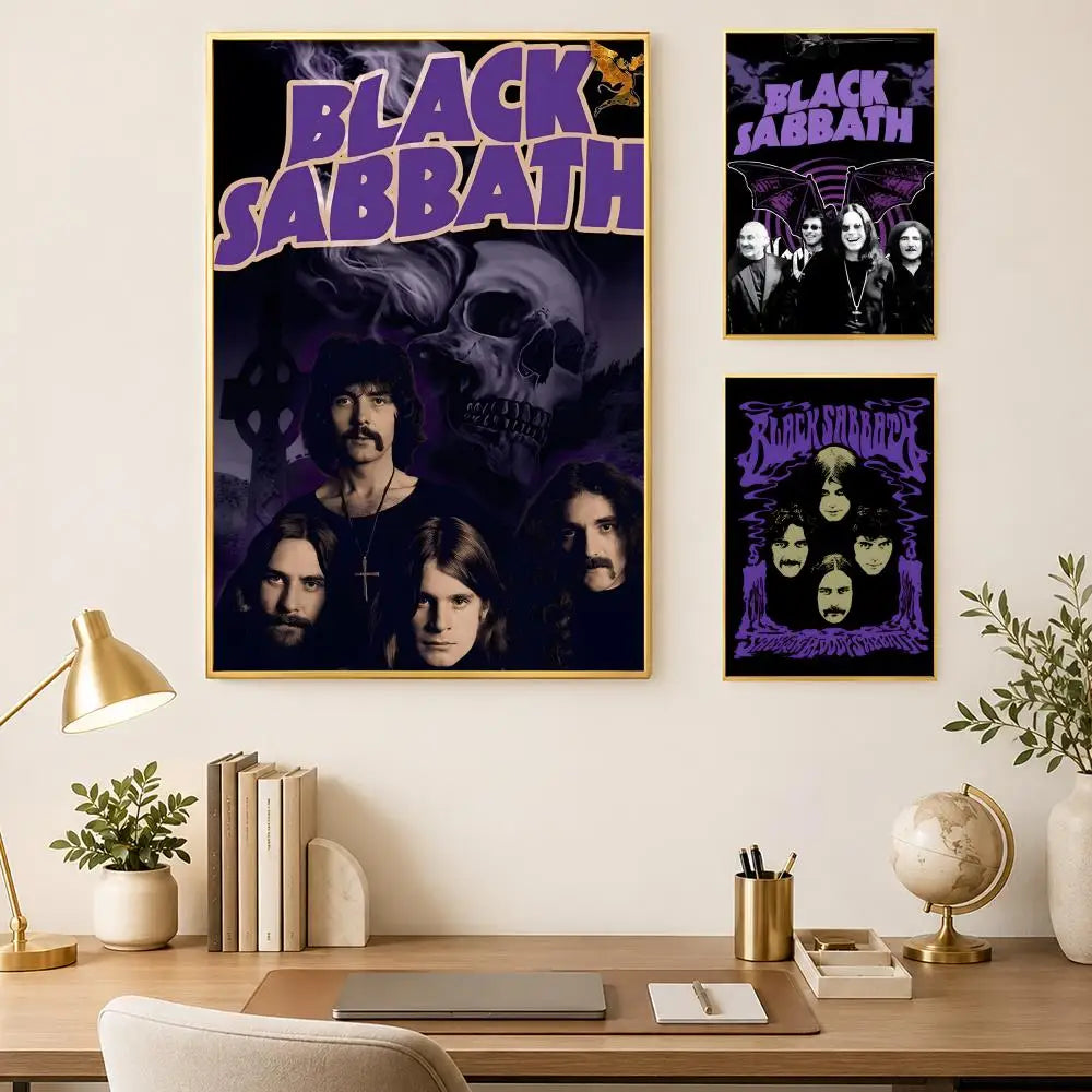 Black Sabbath HD PVC Wall Poster – Self-Stick Waterproof Art