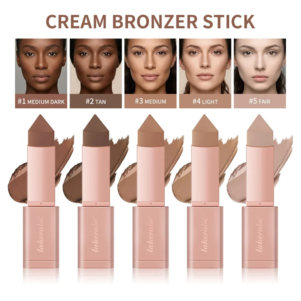 3D Bronzer & Contour Stick – 2-in-1 Creamy Bronze | 5 Shades