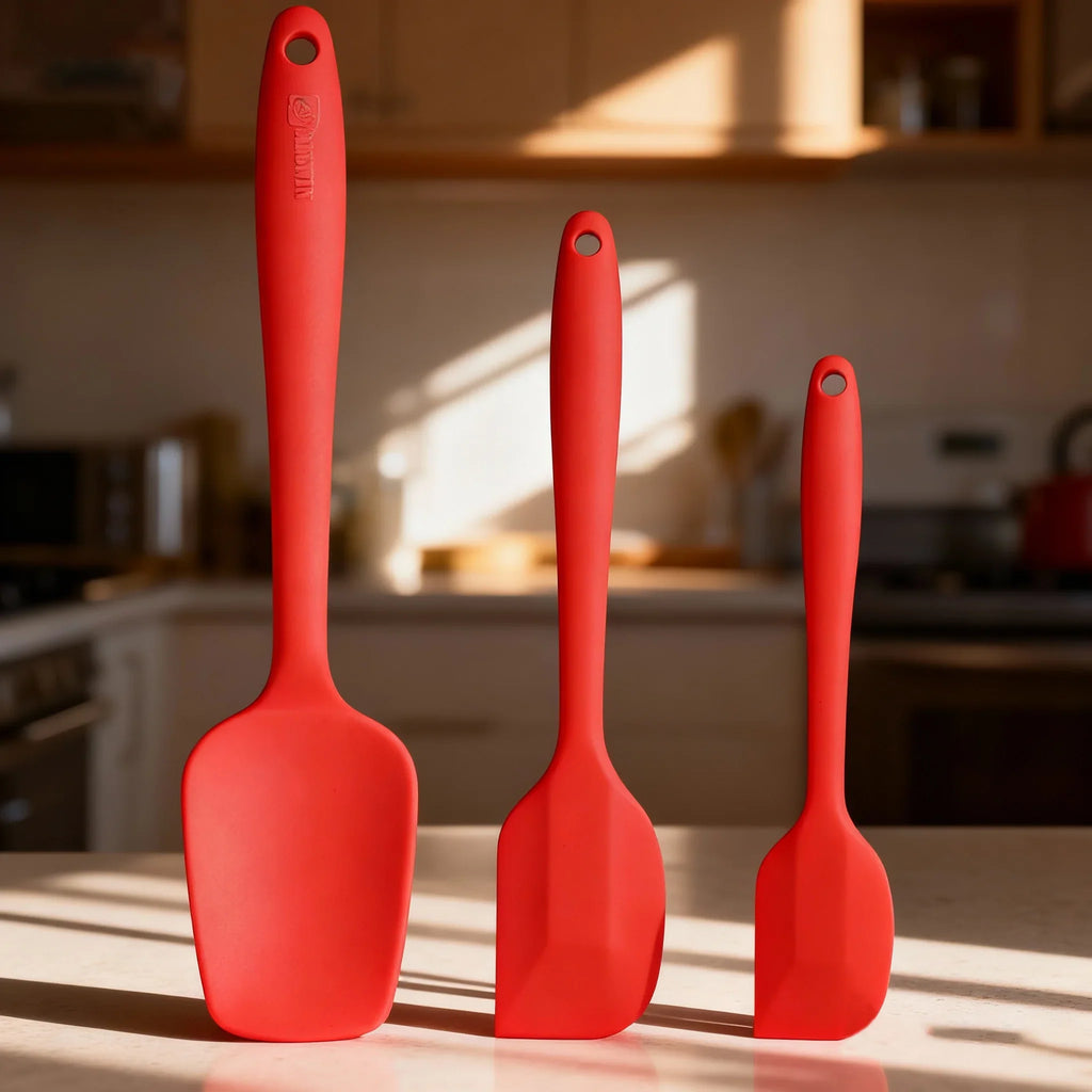 3-Piece Silicone Spatula Set – Cake, Butter & Baking Tools