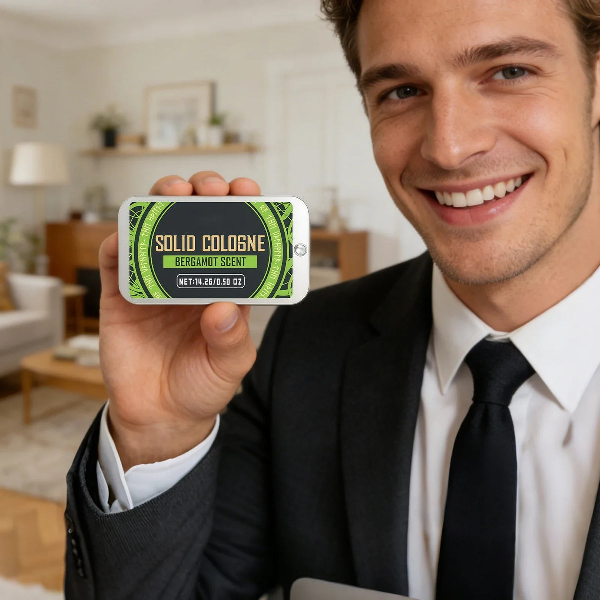 Men's Solid Fragrance Balm | Fruity Woody Portable Scent