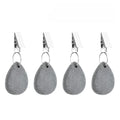 Marble Teardrop Tablecloth Weights with Metal Clips – Set of 4